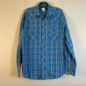 Vintage Wrangler Plaid Pearl Snap Shirt